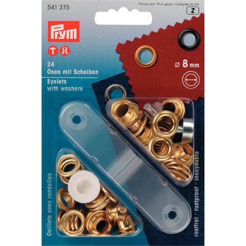 Maljer 24 stk  8 mm gull